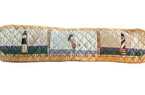 Nautical Handmade Quilted Table Runner 65" Home Decor